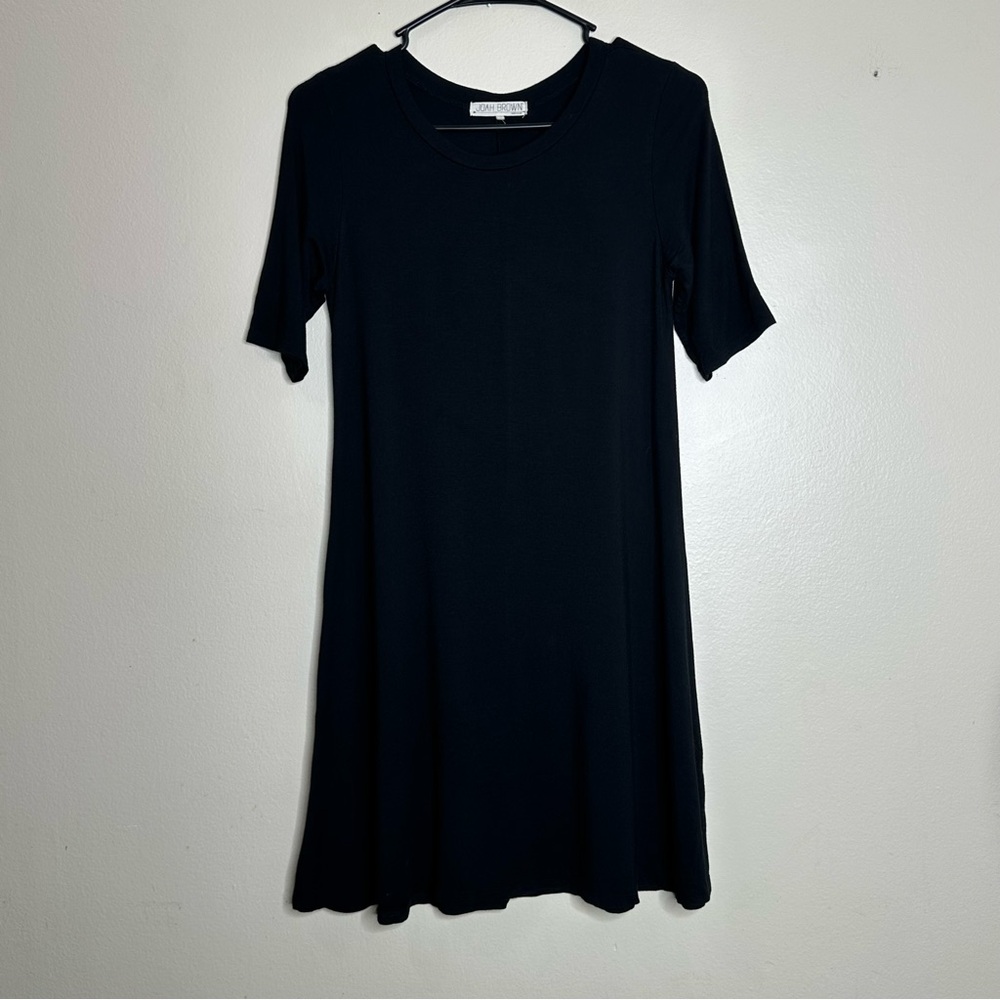 Joah Brown Black T-shirt Dress Simple Capsule‎ Wardrobe size M/L